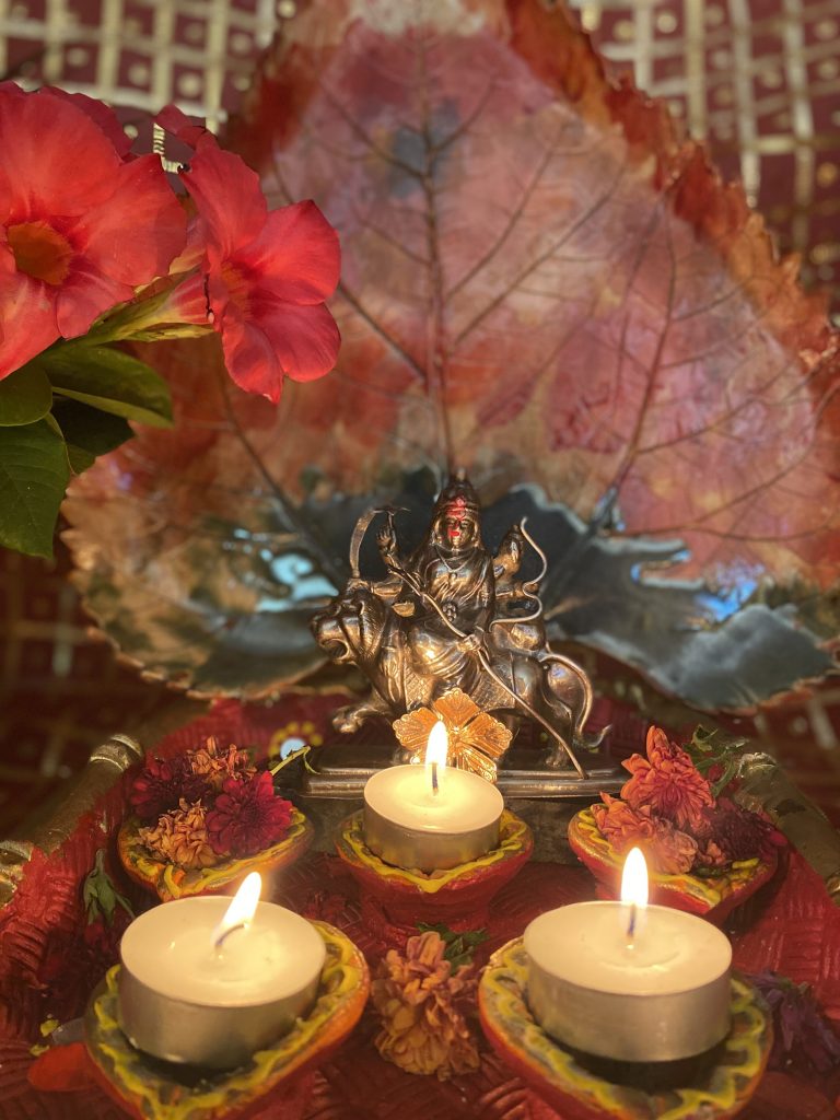 Goddess Durga on the lion Navratri Celebrations